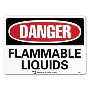 ZEE Medical Danger Flammable Liquid, 10" X 14"
