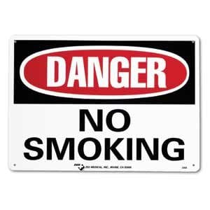 ZEE Medical Danger No Smoking, 10" x 14"