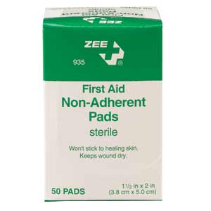 ZEE Medical Sterile Non-Adherent Pads 1 1/2 x 2" 50 BX