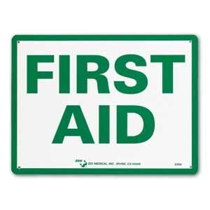 ZEE Medical First Aid Sign 9" x 12"